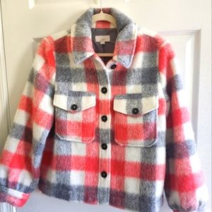 Loft cropped flannel shacket